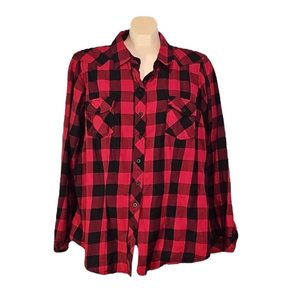 💚 Torrid Buffalo Plaid Top - size 2X